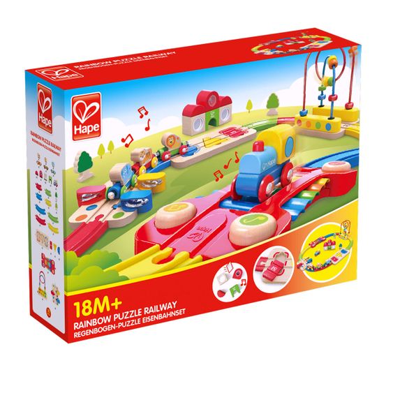 Hape Rainbow puzzle train set