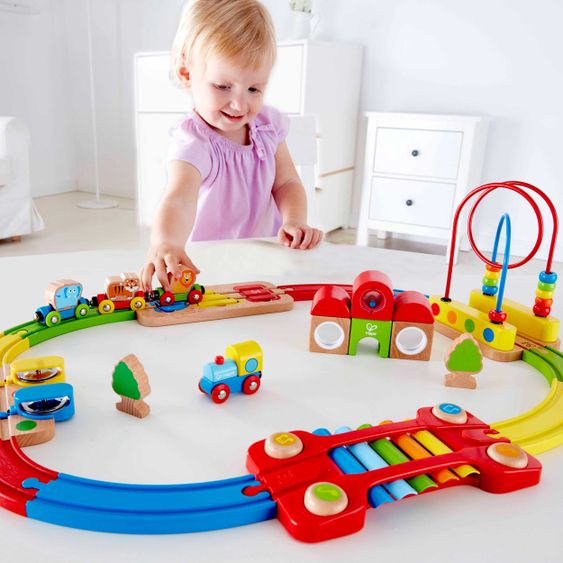 Hape Rainbow puzzle train set