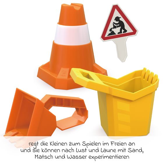 Hape Sandspielzeug-Set Baustelle 4-teilig