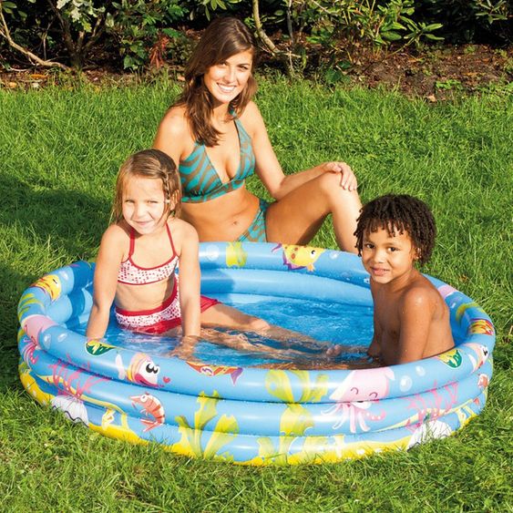 Happy People Paddling pool Round 157 x 25 cm - Sea World - Blue