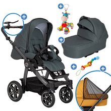 2in1 baby carriage set Racer GTS up to 22 kg load capacity with folding bag Trend, mosquito net, rain cover, pacifier chain & play animal - Animal Stars