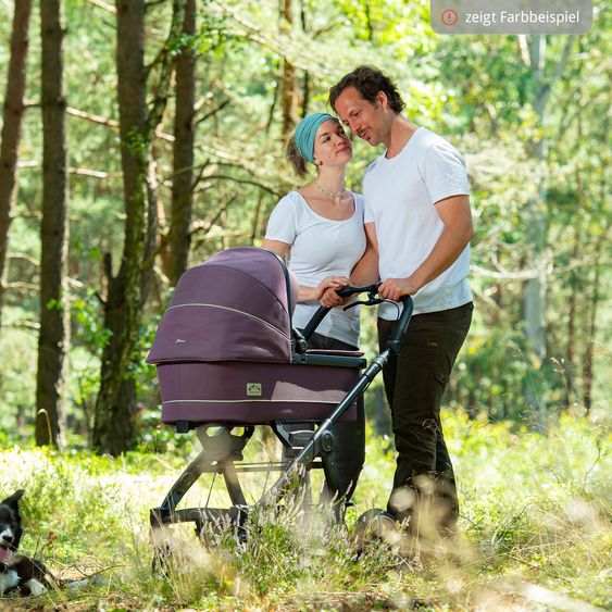 Hartan 4in1 Kombi-Kinderwagen-Set Rockit IT GTR bis 22 kg belastbar mit Falttasche Trend, Babyschale Pebble Pro, Isofix-Basis FamilyFix3, Mückennetz, Regenschutz & Spieltier - Leaf