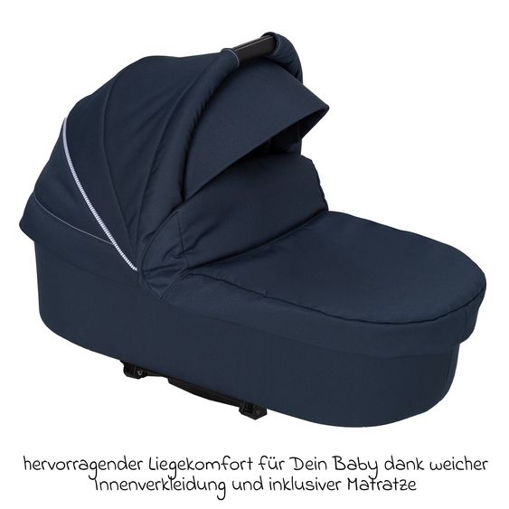 Hartan Babywanne / Falttasche Trend inkl. Windschutz & Softline Matratze für alle GTS-Modelle - Navy Stripes