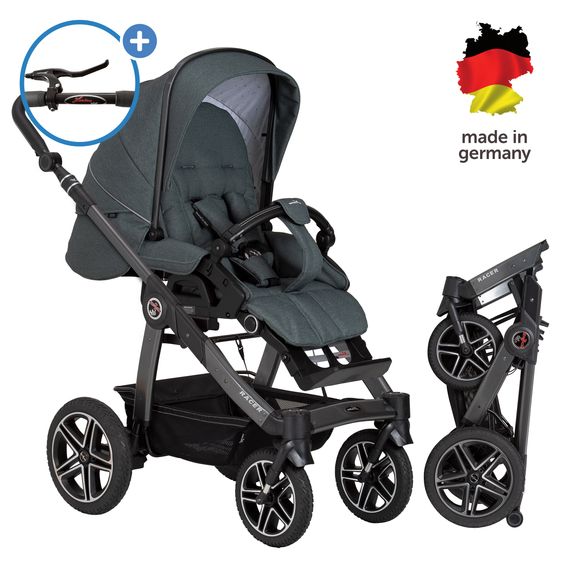 Hartan Buggy & Sportwagen Racer GTS bis 22 kg belastbar mit Handbremse, Knickschieber inkl. Regenschutz - Animal Stars
