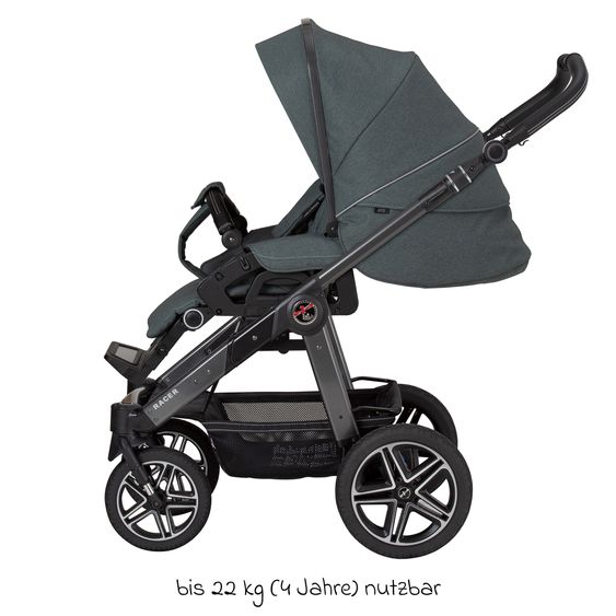 Hartan Buggy & Sportwagen Racer GTS bis 22 kg belastbar mit Handbremse, Knickschieber inkl. Regenschutz - Animal Stars