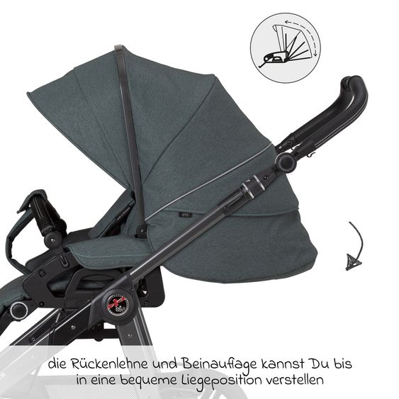 Hartan Buggy & Sportwagen Racer GTS bis 22 kg belastbar mit Handbremse, Knickschieber inkl. Regenschutz - Animal Stars