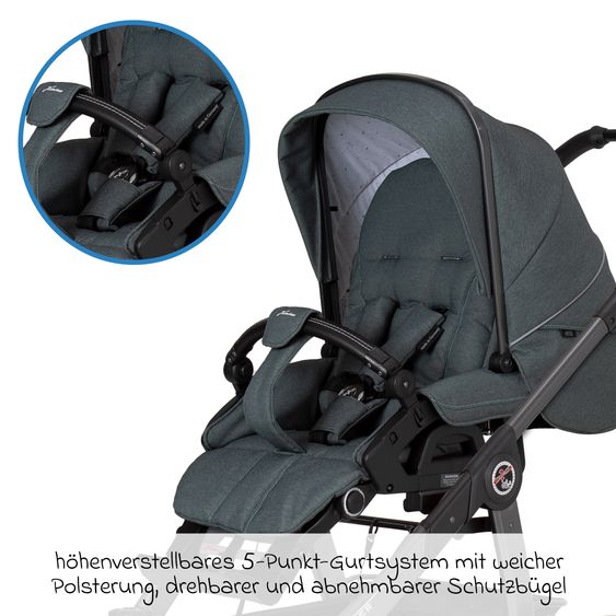 Hartan Buggy & Sportwagen Racer GTS bis 22 kg belastbar mit Handbremse, Knickschieber inkl. Regenschutz - Animal Stars
