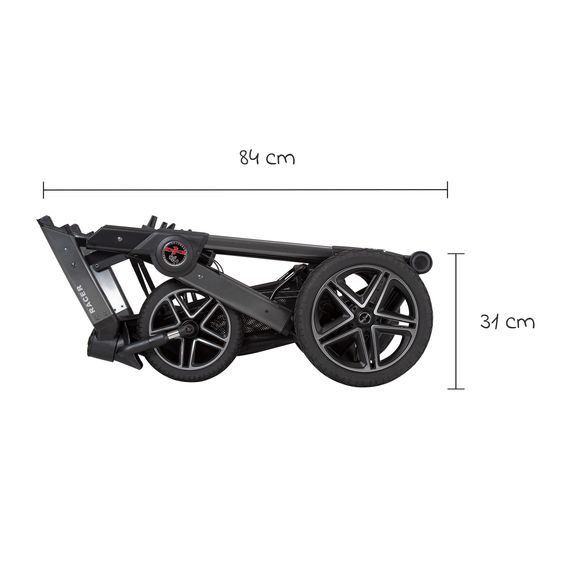 Hartan Buggy & Sportwagen Racer GTS bis 22 kg belastbar mit Handbremse, Knickschieber inkl. Regenschutz - Animal Stars