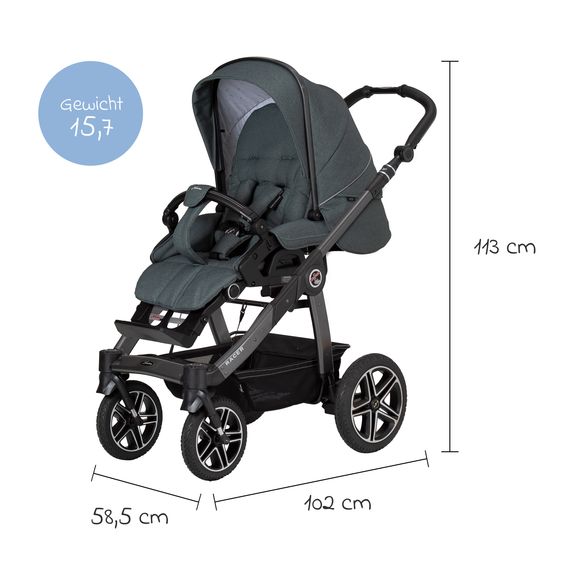 Hartan Buggy & Sportwagen Racer GTS bis 22 kg belastbar mit Handbremse, Knickschieber inkl. Regenschutz - Animal Stars
