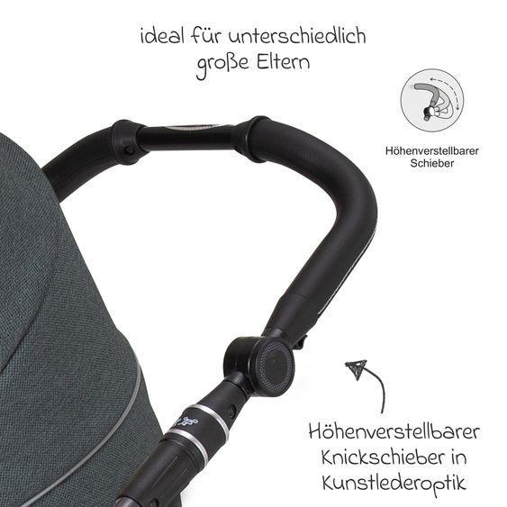 Hartan Buggy & Sportwagen Racer GTS bis 22 kg belastbar mit Handbremse, Knickschieber inkl. Regenschutz - Animal Stars
