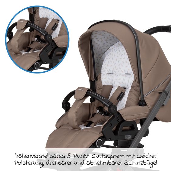 Hartan Buggy & Sportwagen Vip GTS bis 22 kg belastbar mit Teleskopschieber inkl. Regenschutz - Happy Feet