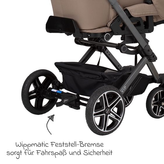 Hartan Buggy & Sportwagen Vip GTS bis 22 kg belastbar mit Teleskopschieber inkl. Regenschutz - Happy Feet