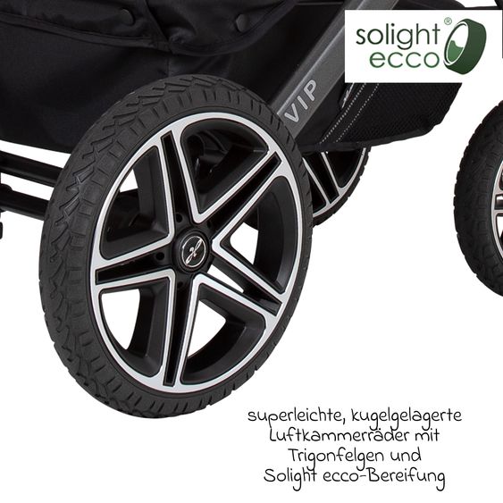 Hartan Buggy & Sportwagen Vip GTS bis 22 kg belastbar mit Teleskopschieber inkl. Regenschutz - Happy Feet