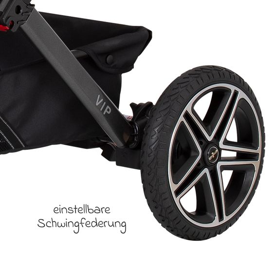 Hartan Buggy & Sportwagen Vip GTS bis 22 kg belastbar mit Teleskopschieber inkl. Regenschutz - Happy Feet