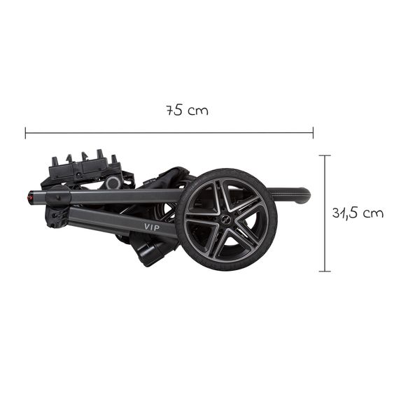 Hartan Passeggino e carrozzina Vip GTS fino a 22 kg di portata con maniglione telescopico incluso parapioggia - Happy Feet