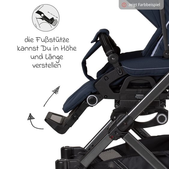 Hartan Buggy & Sportwagen Vip GTS bis 22 kg belastbar mit Teleskopschieber inkl. Regenschutz - Little Zoo