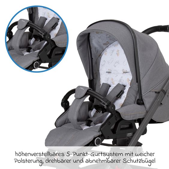 Hartan Buggy & Sportwagen Vip GTS bis 22 kg belastbar mit Teleskopschieber inkl. Regenschutz - Little Zoo