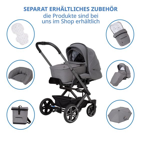 Hartan Buggy & Sportwagen Vip GTS bis 22 kg belastbar mit Teleskopschieber inkl. Regenschutz - Little Zoo