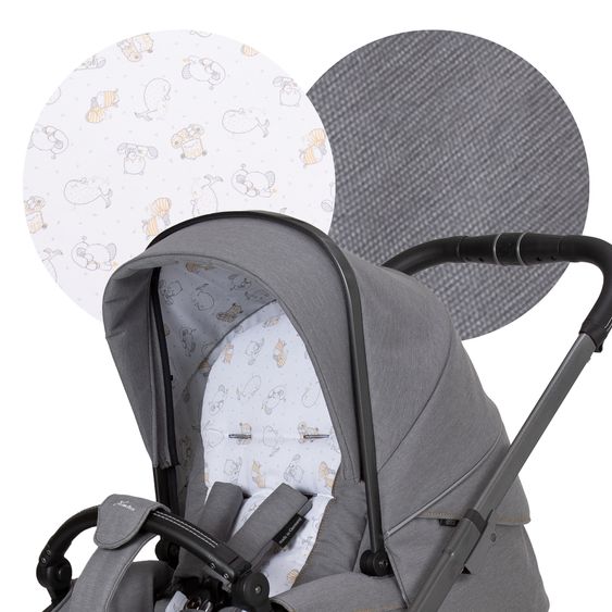 Hartan Buggy & Sportwagen Vip GTS bis 22 kg belastbar mit Teleskopschieber inkl. Regenschutz - Little Zoo