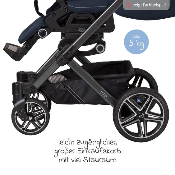 Hartan Buggy & Sportwagen Vip GTS bis 22 kg belastbar mit Teleskopschieber inkl. Regenschutz - Panda Family