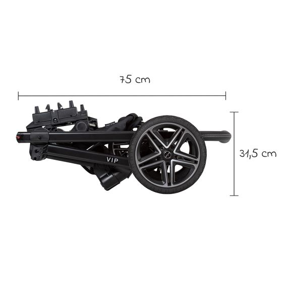 Hartan Passeggino e carrozzina Vip GTS fino a 22 kg di portata con maniglione telescopico incluso parapioggia - Panda Family