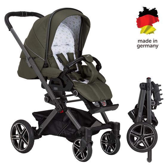 Hartan Buggy & Sportwagen Vip GTS bis 22 kg belastbar mit Teleskopschieber inkl. Regenschutz - Rainbow