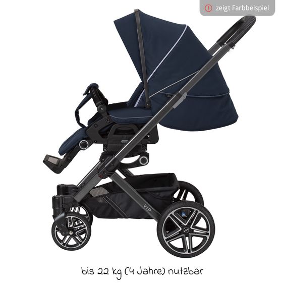 Hartan Buggy & pushchair Vip GTS up to 22 kg load capacity with telescopic push bar incl. rain cover - Rainbow