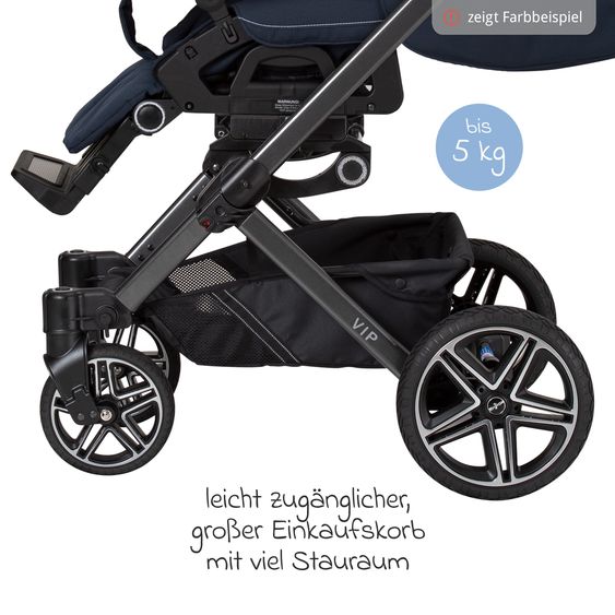 Hartan Buggy & pushchair Vip GTS up to 22 kg load capacity with telescopic push bar incl. rain cover - Rainbow