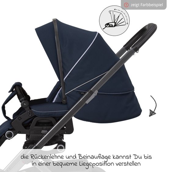 Hartan Buggy & Sportwagen Vip GTS bis 22 kg belastbar mit Teleskopschieber inkl. Regenschutz - Rainbow