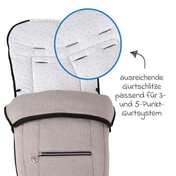 Hartan Fleece-Fußsack SoWi Casual mit Fleece-Einlage für Racer GTS, VIP GTS & Topline GTS - Hedgehog Love