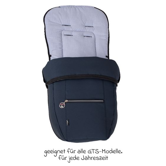 Hartan Fleece-Fußsack SoWi Casual mit Fleece-Einlage für Racer GTS, VIP GTS & Topline GTS - Navy Stripes