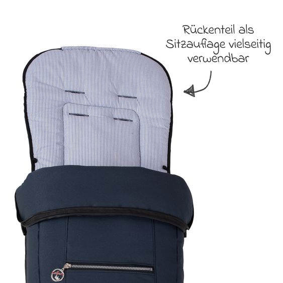 Hartan Fleece-Fußsack SoWi Casual mit Fleece-Einlage für Racer GTS, VIP GTS & Topline GTS - Navy Stripes