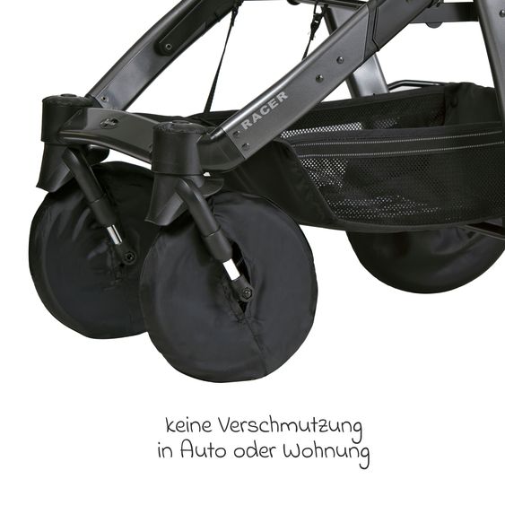 Hartan Radschutzhülle 4-er Set für alle Harten Kinderwagen - Schwarz