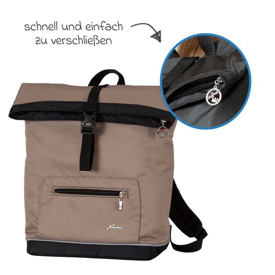 Hartan Wickelrucksack Space Bag Casual Rolltop inkl. Wickelauflage, Schmutztasche & Flaschenhalter - Happy Feet