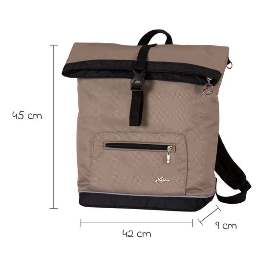 Hartan Wickelrucksack Space Bag Casual Rolltop inkl. Wickelauflage, Schmutztasche & Flaschenhalter - Happy Feet