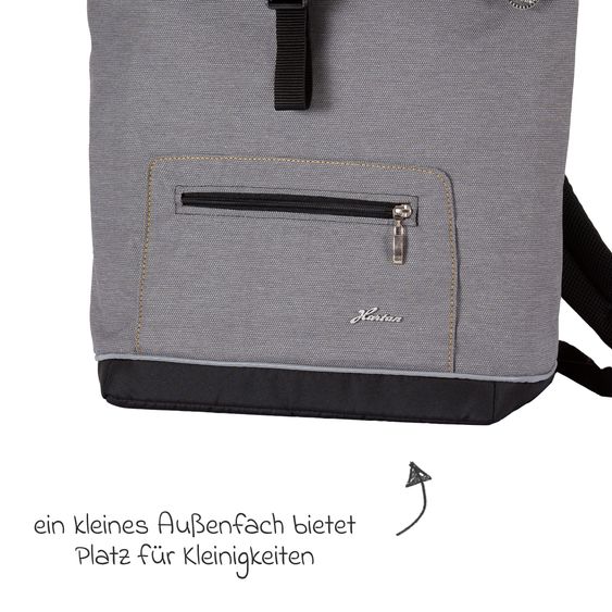 Hartan Wickelrucksack Space Bag Casual Rolltop inkl. Wickelauflage, Schmutztasche & Flaschenhalter - Little Zoo