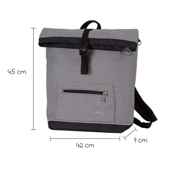 Hartan Wickelrucksack Space Bag Casual Rolltop inkl. Wickelauflage, Schmutztasche & Flaschenhalter - Little Zoo