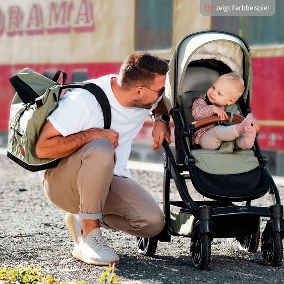 Hartan Wickelrucksack Space Bag Casual Rolltop inkl. Wickelauflage, Schmutztasche & Flaschenhalter - Panda Family