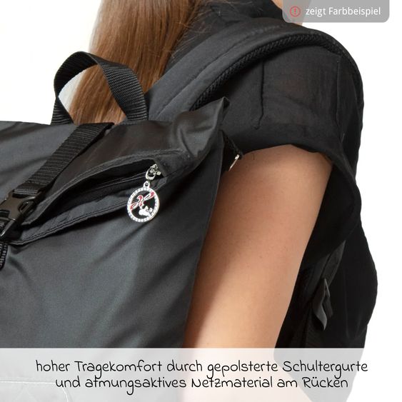 Hartan Wickelrucksack Space Bag Casual Rolltop inkl. Wickelauflage, Schmutztasche & Flaschenhalter - Panda Family