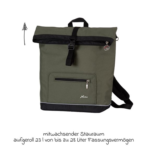 Hartan Wickelrucksack Space Bag Casual Rolltop inkl. Wickelauflage, Schmutztasche & Flaschenhalter - Rainbow