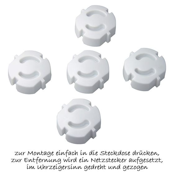 Hartig + Helling Steckdosenabdeckung 5 Stück - Weiß