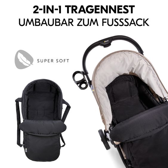 Hauck Nido con barella 2 in 1 - Nero