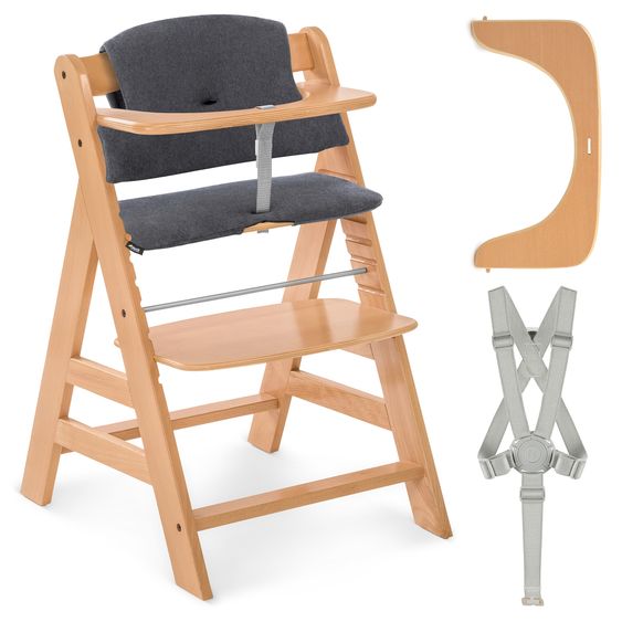 Hauck Set risparmio 2 pz Alpha Plus Seggiolone + Cuscino Deluxe - Natur