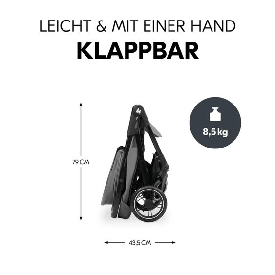 Hauck 2in1 Kinderwagen-Set Shop n Care Duo Set - inkl. Maxi-Cosi i-Size Cabriofix, Adapter + GRATIS Spieltier XL & Buggybuch mit Beißecke - Grey