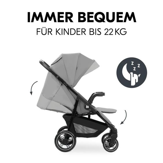 Hauck 2in1 Kinderwagen-Set Shop n Care Duo Set - inkl. Maxi-Cosi i-Size Cabriofix, Adapter + GRATIS Spieltier XL & Buggybuch mit Beißecke - Grey