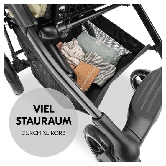 Hauck 2in1 Kinderwagen-Set Shop n Care Duo Set - inkl. Maxi-Cosi i-Size Cabriofix, Adapter + GRATIS Spieltier XL & Buggybuch mit Beißecke - Olive