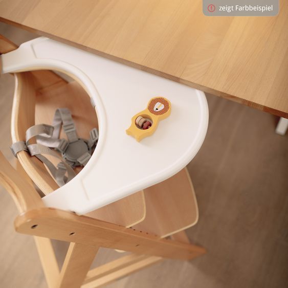 Hauck 3-pc Alpha Plus Value Set - Highchair + Click Tray + Seat Cushion in Melange Charcoal - Black