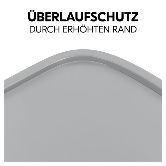 Hauck 3-tlg. Alpha Plus Sparset - Hochstuhl + Essbrett Wooden Tray + Sitzkissen Deluxe in Melange Charcoal - Grey