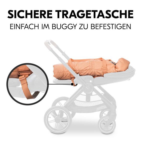 Hauck 3in1 Babynest - Carry N Play - Tragetasche, Fußsack und Spieldecke für Kinderwagen und Buggy - Dots Cork