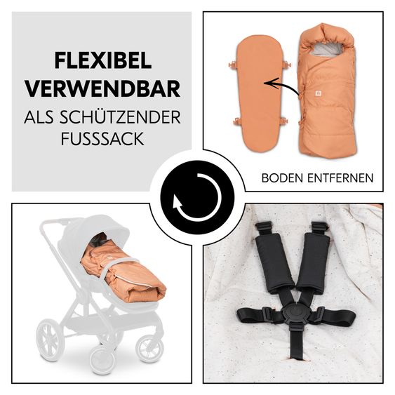 Hauck 3in1 Babynest - Carry N Play - Tragetasche, Fußsack und Spieldecke für Kinderwagen und Buggy - Dots Cork